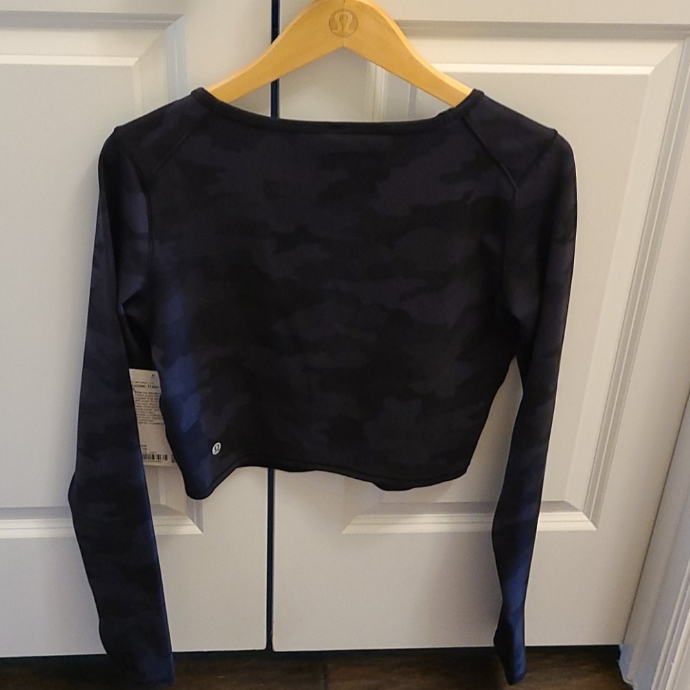 Nwt! Lululemon wunder train cropped LS camo - Picture 2 of 6